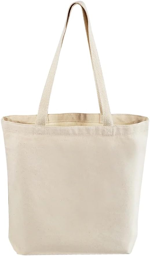 Wholesale Canvas Tote Bags, 15"W x 16"H x 3"G, Cotton Reusable Grocery Shopping Bags, Blank, DIY Painting Printing Embroidery