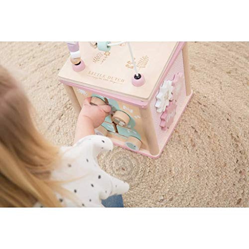 Aktivitäten-Würfel mit Motorikschleife Pink – Little Dutch - 9