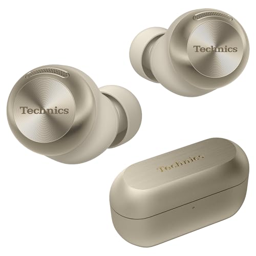 Image of Technics Reference Class Hi-Fi Wireless Ear Buds, Dolby Atmos with Head Tracking, Adaptive Noise Cancelling, 3 Device Multipoint, 10-Hr Battery, Wireless Charging, Improved Fit, EAH-AZ100-N(Champagne)