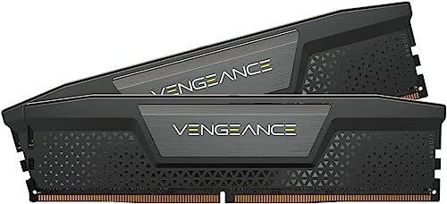 CORSAIR VENGEANCE DDR5 RAM 32GB (2x16GB) 5200MHz CL40 Intel XMP Compatibile iCUE Memoria per Computer - Nero (CMK32GX5M2B5200C40)