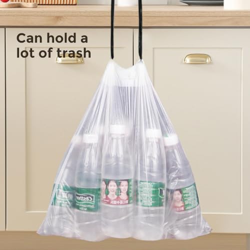 Caneca de basura dorada 2.4 gal con tapa y bolsas miniatura 6