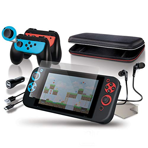 dreamGEAR Starter Kit Accessories: Compatible with Nintendo Switch, 11-In-1 Bundle, Carrying Case, Screen Protector, Ergonomic Grip Case, Earbuds with Mic, Joy Con Grips, Joystick Caps, More dreamGEAR Starter Kit Accessories: Compatible with Nintendo Switch, 11-In-1 Bundle, Carrying Case, Screen Protector, Ergonomic Grip Case, Earbuds with Mic, Joy Con Grips, Joystick Caps, More