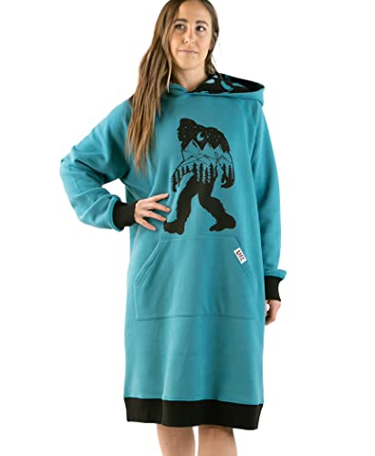 Lazy One Oversized Hoodie Sweatshirt Comfortable Loungewear Bigfoot Monster (Bigfoot S/M)