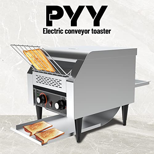 Pyy Commercial Toaster 300 Slices/Hour Conveyor Restaurant Toaster For Bun Bagel Bread Heavy Duty Stainless Steel Conveyor Toaster #TOP2
