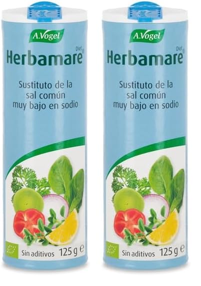 Herbamare® DIET | Sal dietética muy baja en sodio con plantas aromáticas y hortalizas frescas BIO | 125 gr | A.Vogel (Paquete de 2)