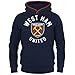 West Ham United FC Officiel - Pull à Capuche thème Football pour garçon - Polaire - Motif Graphique - 8-9 Ans