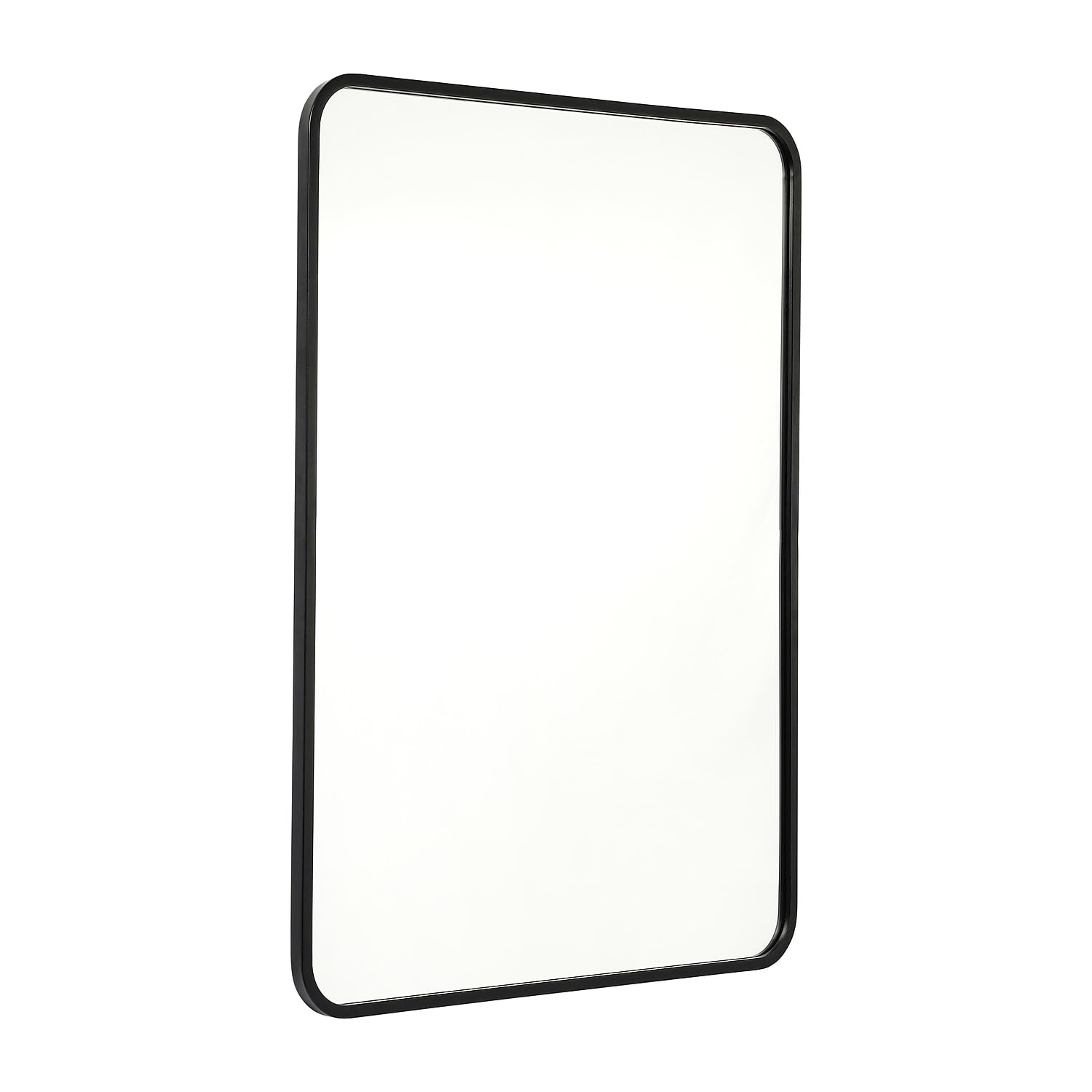Flash Furniture Jada Wall Mirror for Bathroom, Vanity, Entryway, Dining Room, and Living Room, 24" x 36" Rectangular Mirror, Matte Black