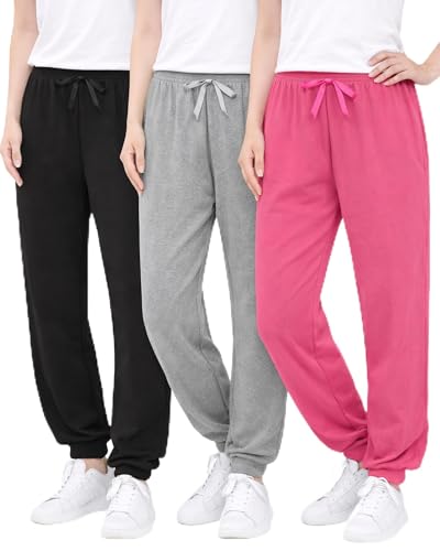 Sweet Hearts Girls Sweatpants - 3 Pack Performance Joggers
