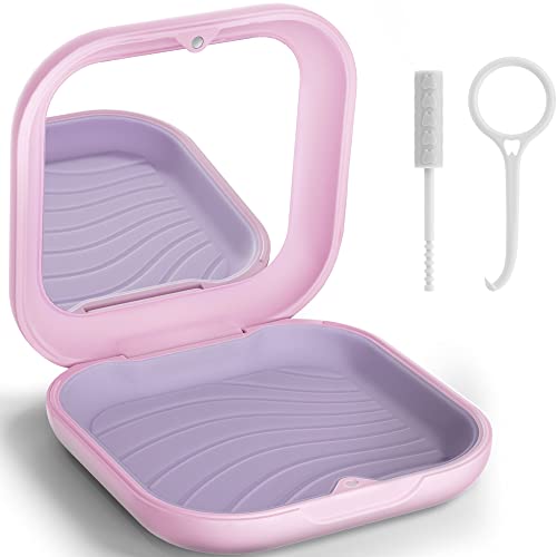 xuanli Retainer Case with Mirror, Night Guard Case, Slim and