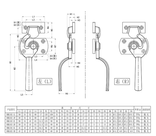 Poignée en acier inoxydable pour grande boîte d'équipement mécanique 102-2L - 7