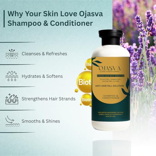 Image of Anti-Hair Fall 2-in-1 Shampoo & Conditioner | 100% Natural | Moisture-Rich Formula | Strengthens Roots & Reduces Breakage | Paraben & Sulphate Free Root Repair Shine | For Men & Women | All Hair Types | 300ml