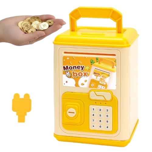 Huchas para dinero real – Caja musical ahorradora de monedas – Decorativa musical para niños niñas 5-10 años, cumpleaños, Pascua, Navidad, viajes, avión camping casa