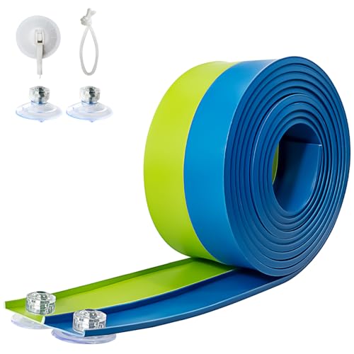 Flex Tracks 15 Ft for Kids Starter Set, Flexible Race Car Ramp Track with Suction Cups Compatible with Diecast 1/64th Cars for Ages 3 & Up (Green & Blue)