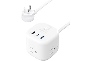 Amazon Basics Cube Power Strip with USB Ports (1 USB-C, 2 USB-A)