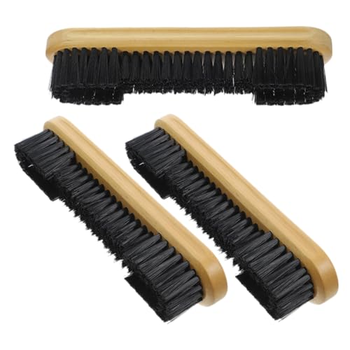 Sosoport 3pcs Billiard Table Brush Ergonomic Pool Table Maintenance Brush for Deep Cleaning Dust Removal for Home Club Use