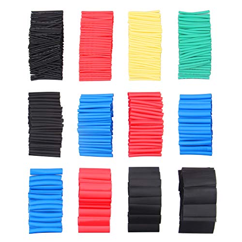 Preciva 1200 Pieces Heat Shrink Tubing, Electric Insulation HeatShrink Wrap Cable Sleeve, Wire Insulated Sleeving Tubes, Shrink Ratio 2: 1, 5 Colors, 12 Sizes - Image 5