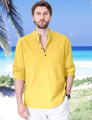 Image of Zombom Cotton Polyester Blend Solid Casual Regular Fit Mandarin /Chinese Collor Short Kurta Shirt for Men