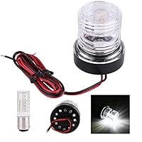 Geloo 12–24 V LED-Navigationslicht für Marineboote, Yachten, Garten, Ankerlichter, wasserdichtes Signallicht, rundum, 360°, weißes Licht, 4500 K, kleines Marine-Navigationslicht