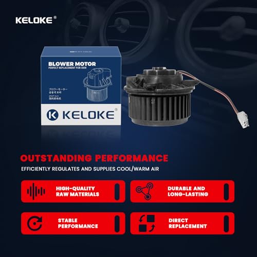 Image of KELOKE Front HVAC Heater Blower Motor Fan Compatible with Dodge Dart 2013 2014 2015 2016, with Fan Cage, Replace# 700315 68163782AA 68225055AB