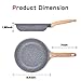 Caannasweis Nonstick Granite Frying Pan Skillet, Non Stick Omelette Fry Pans, Omelet Egg Pan, Stone Cookware Chef's Pan, Induction Compatible, PFOA Free (Gray, 9.5 Inch)