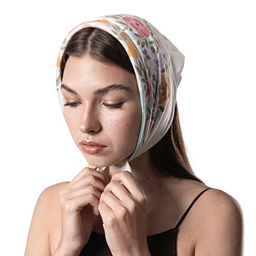 Catholic Veil Head Scarf - Bandana Style Chapel Veils Catholic Mass - Marian Floral Mantilla for Church3