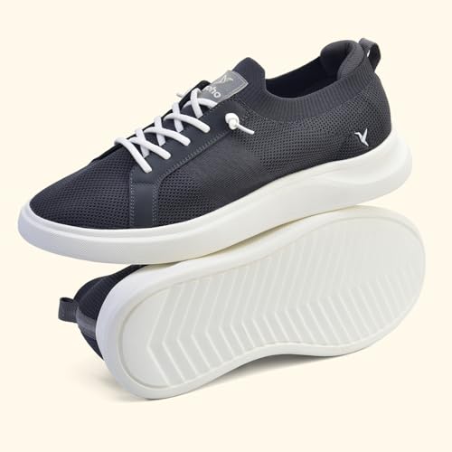 Image of YOHO Trip Sneakers for Men | Stylish Casual Shoes with Elastic Laces | Comfortable, Stretchable & Ultra-Lightweight | Premium Breathable Mesh Fabric