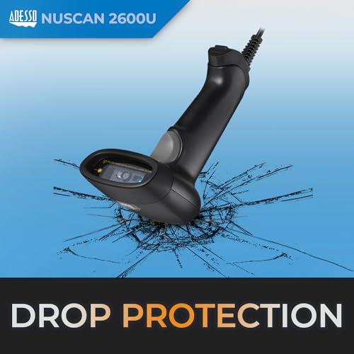 Scanner de codes-barres 2D Adesso NuScan 2600U pour décoder les étiquettes abîmées
