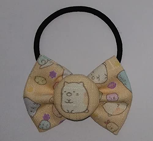 すみっコぐらし ヘアアクセサリー リボンヘアゴムsumikkogurashi (SMP009-YEイエローねこ)
