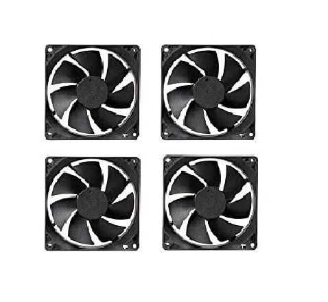 Robotbanao DC 12V 3” INCH Brushless Cooling Fan for PC Axial Case, CPU Cooler Radiator (Pack of 4)