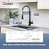GIMILI Black Kitchen Faucet with Pull Down Sprayer Single Handle Single Hole Rv Kitchen Faucet for Farmhouse Bar Laundry Outdoor Sink #1