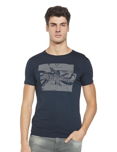 Image of Pepe Jeans Men T-Shirt|Cotton|Slim Fit