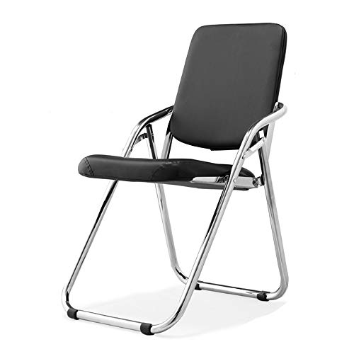 PU High Back Folding Chair, Leisure Office Computer Chair Dining Chair Conference Training Seat Multifunction Steel Frame Chair Task Chair (Pack of 10)