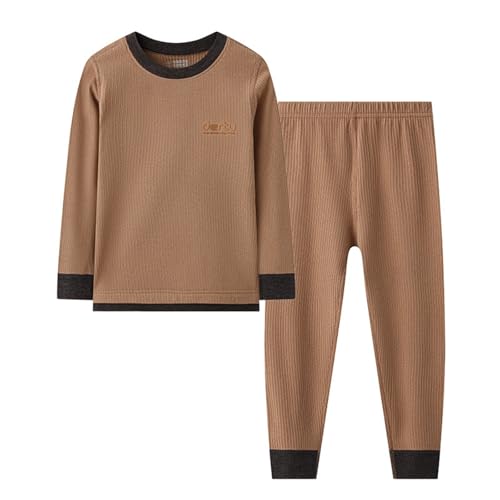 Toddler Girls 2 Piece Oufits Color Block Long Sleeve Crewneck Sweatshirt + Pants Fall Winter Clothes for Boys 2-15 Years