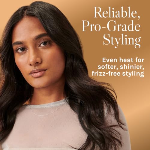 Image of Bio Ionic GoldPro 1 inch Curling Wand, Blue, Moisture Heat Technology & 24K Gold MX, Ceramic Long Barrel with Adjustable Heat, Versatile Hair Curler for Long-Lasting Curls