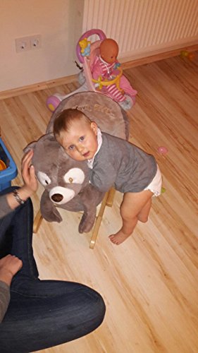 Sweety Toys 4867 Schaukeltier Schaukelpferd REH Daniel The Dark Brown Deer supersüss,sehr hochwertige Ausführung mit Funktion Lullaby Lied – Bild 3