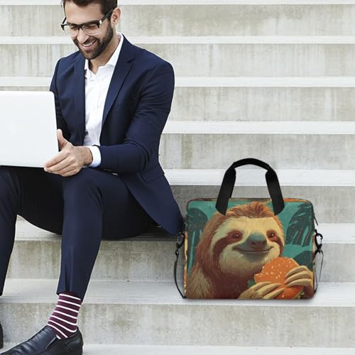 Maletín para laptop con estampado Sloth y múltiples bolsillos miniatura 3