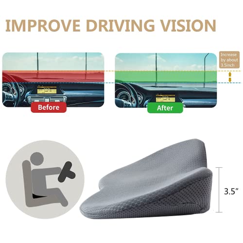 Image of Livtribe Car Seat Cushion - Memory Foam Car Seat Pad - Sciatica & Lower Back Pain Relief - Car Seat Cushions for Driving - Road Trip Essentials for Drivers(Gray)