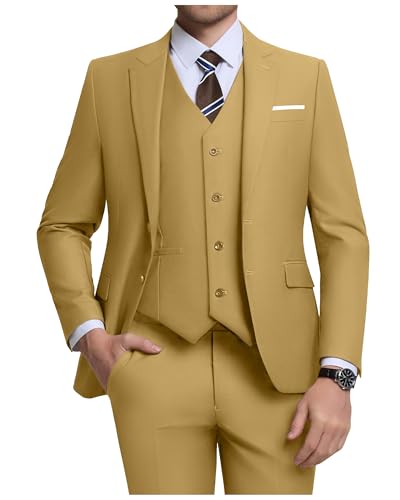 Prom Suit for Men Ginger Men Suits 3 Piece Set Solid Slim Fi