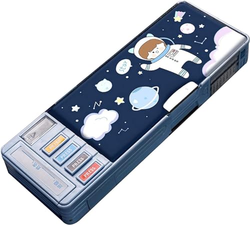 Image of Parshya Multifunctional Cute School Pencil Box for Girls, Space Compass for Boys, Aesthetic Stationary Items for Kids, Magnetic Pencil Box, Best Gifts (Space Compass Box New 2)