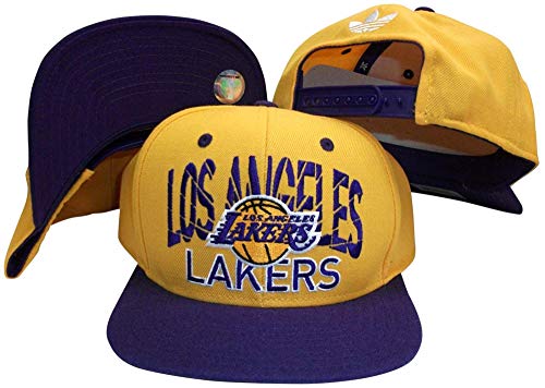 Gorra Snapback amarilla y morada de Los Angeles Lakers miniatura 2