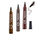 Produktbild Tattoo Augenbrauenstift, 3 Farben Eyebrow Tattoo Pen, Eyebrow Pencil mit Fork-Tipp, Wasserdicht Langenhaltend für Natürlich Augenbrauen Schminke, 3Pcs
