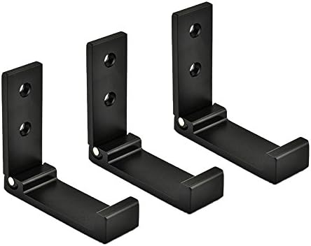 Aluminum Alloy Folding Clothes Hook Coat Rack Single Hook Foldable Wall Mounted Set of 3