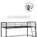 DHP Jett Junior Twin Metal Loft Bed, Black