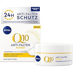 NIVEA Q10 Power Anti-rimpel plus verstevigende dagverzorging in 1 verpakking (1 x 50 ml), gezichtscrème met SPF 30…
