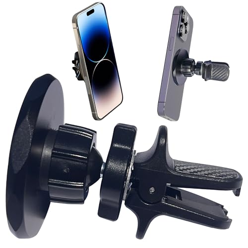 Gym Buddy Extra Strong Magnetic Phone Holder for Car Vent - Case Friendly Car Magsafe Phone Mount for All Phone Models - Car Phone Magnetic Phone Mount - Car Magnetic Phone Holder with Adjustable View