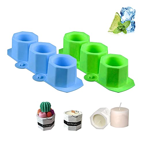 Molde De Maceta De Bricolaje Molde De Silicona para Macetas 3 Cavidades De Molde Molde Portavelas Molde De Vela Casero Moldes para Hacer Velas Artesanales Molde para Velas Artesanales Cover