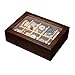 Produktbild N/B Massivholz Uhr Box Organizer Armbanduhr Gehäuse mit Glas Display Top 10 Slot Great Gift Choice Uhr