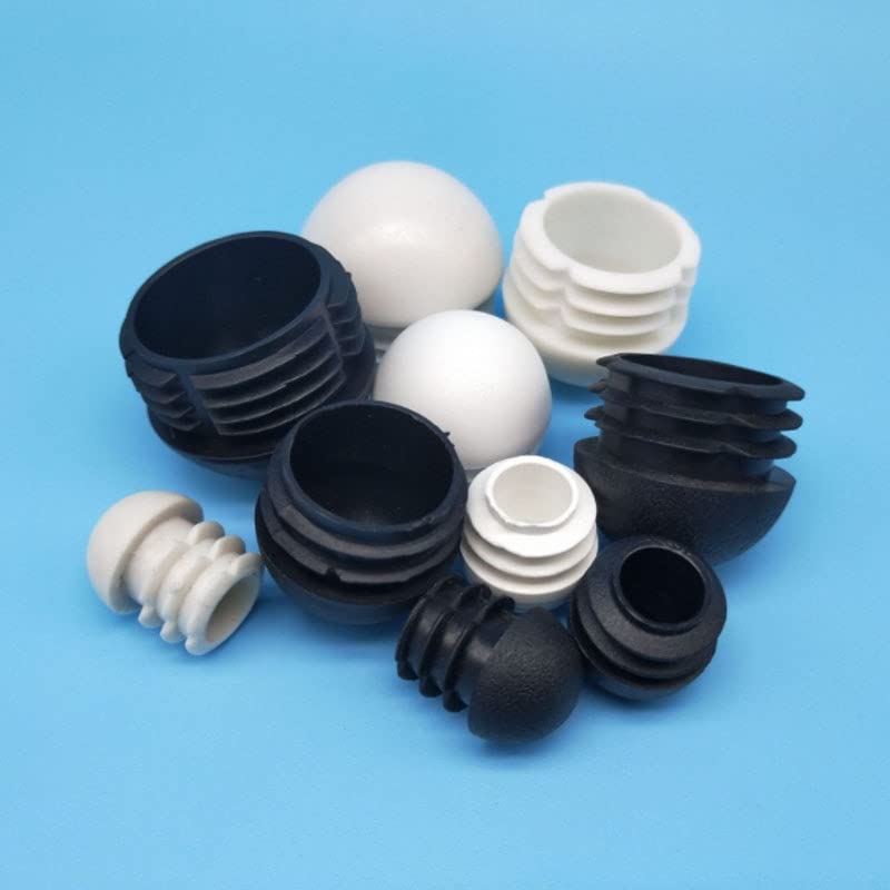 20 Stück Einsteckstopfen, Gewölbte Runde Kunststoff-Endkappen, Rohrbodenschutz 13,0–40 Mm/Black/28Mm