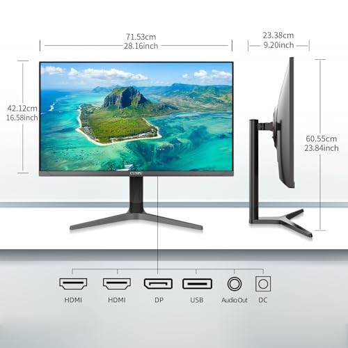 Image of CUNPU 32 inch 4K UHD (3840 x 2160) Monitor IPS Ultra-Thin Computer Monitor 60Hz sRGB 100% Built-in Dual Speakers HDR10 VESA DisplayPort HDMI Height /Tilt /Pivot Adjustment