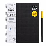 PlanAhead See IT Bigger April 2025 – June 2027 Monthly/Weekly Large Print Planner 8.5' x 11'and SUHEYLA Customizable Pen